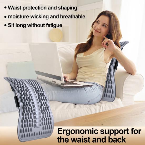 Ergonomic Back Stretcher Waist Trainer Spine Decompressor Scoliosis Sciatica Lower Back Pain Relief Massager Lumbar Back Cracker Board Stretching