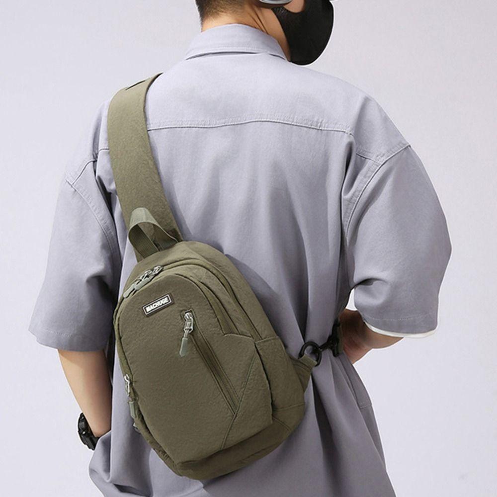Multifunctional Sling Backpack Nylon Shoulder Bag Fashion Men Chest Bag  Outdoor