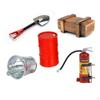 5in1 Wooden Box Oil Drum Fire Extinguisher Kit for 1:10 RC Crawler Car Parts