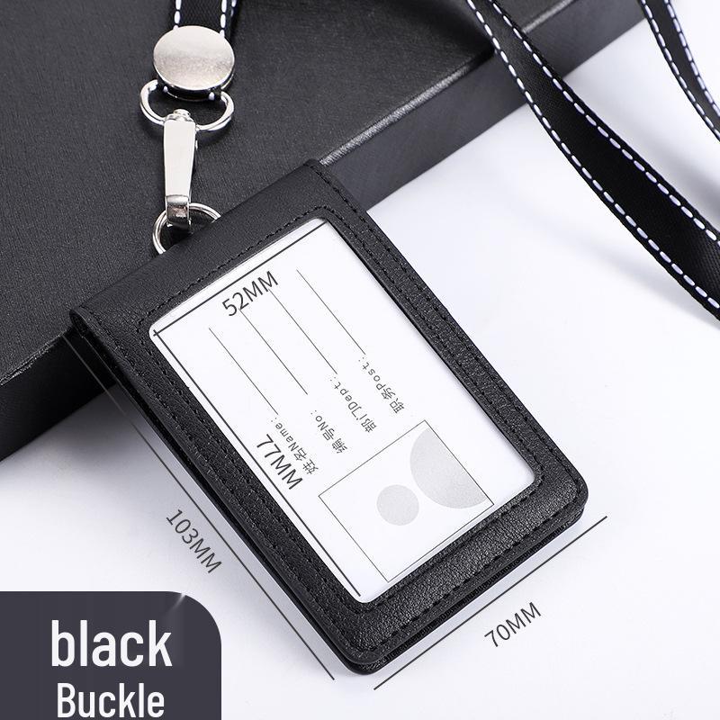 

Складной двойной держатель для ID-карт со втягивающимся шнурком