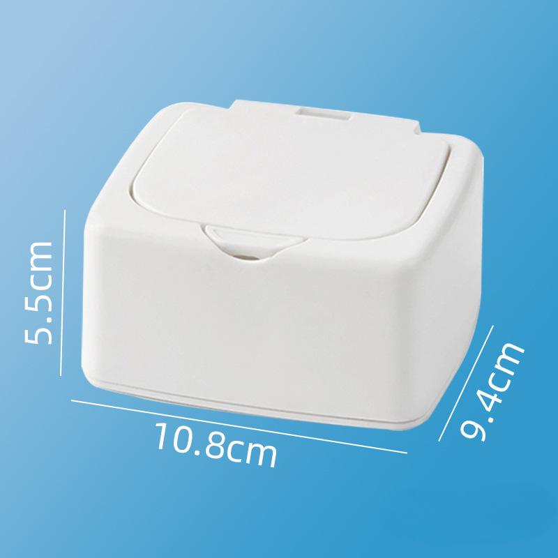 Storage Box Organizer Desktop Storage Box Mini Pop-up Cotton Swab with Lid Cosmetic Cotton Plastic Dustproof