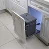 Kitchen Damping Rail Pull-out Basket Hidden Embedded Trash Can with Lid Cabinet Inside Rice Sorting Storage Box Shallow Narrow