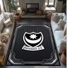Tappeto Morbido Area Rug con Motivo Calcio Portsmouth FC Antiscivolo Tappeto per Pavimento Interno Tappetino Decorazione Sportiva per Camera da Letto
