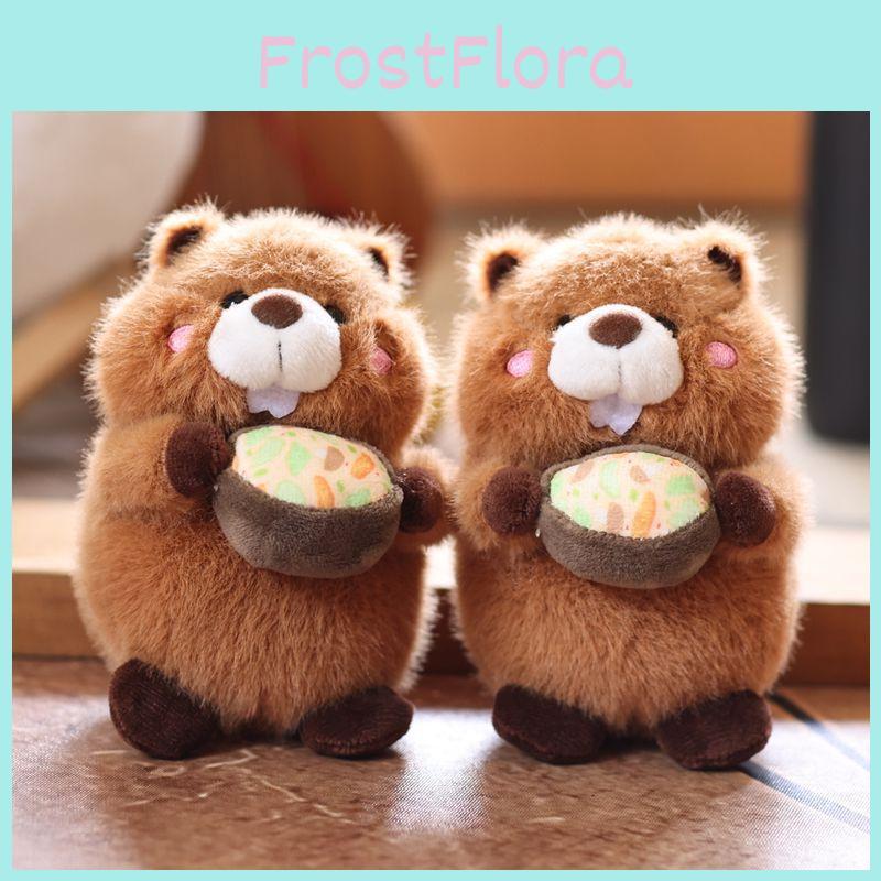 Toy Plush Groundhog Cartoon Animal Doll Keychain Backpack Pendant Gift Holiday
