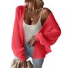 Women's Color V-Neck Long Sleeve Cardigan Sweater