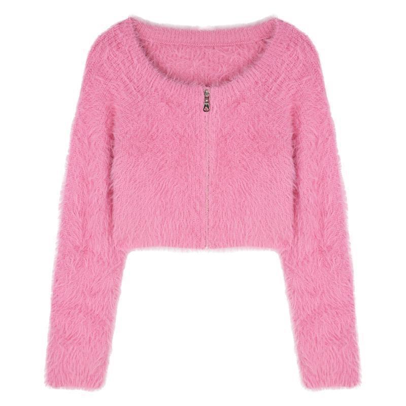 Celebrity Style Knitted Cardigan Women's Outerwear Top Trendy Autumn and Winter New Slim Temperament Short Sweater