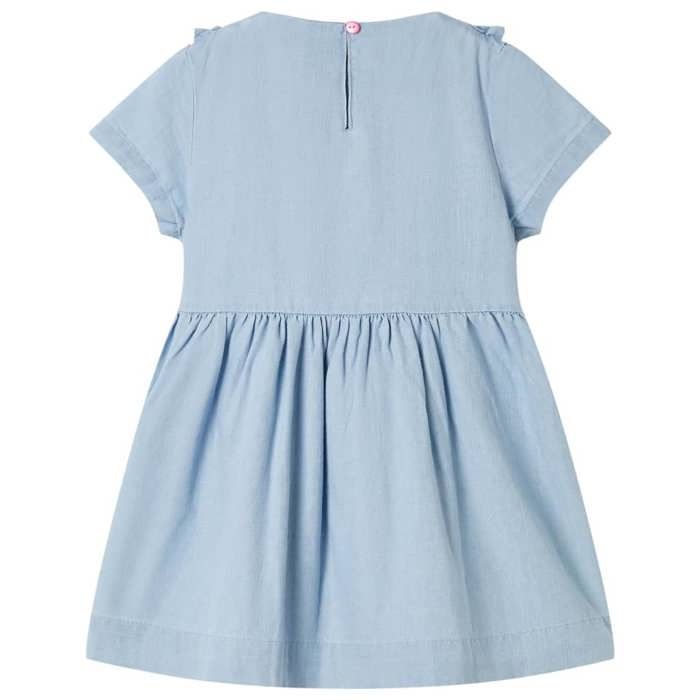 Children's Dress with Soft Blue Ruffles 92/104/116/128/140