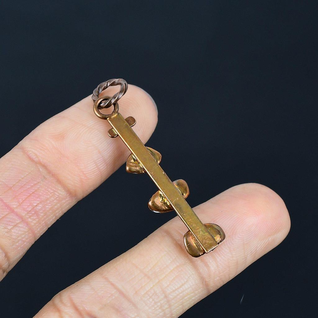 Zitrin Anhänger, Kupfer elektrogeformter Edelsteinschmuck, Handgefertigter Anhänger, Für Thanksgiving