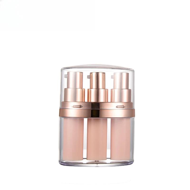 Skincare 15ml Acrylic Three-tube Lotion Bottle Morning and Evening Cream Eye Cream Portable Cosmetics Travel Dispenser Bottle