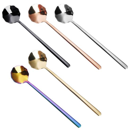 304 Stainless Steel Cutlery Lace Dessert Spoon, Coffee Stirring Spoon for Kids Kids, Metal Teaspoon Home Kitchen Cafe Use Elegant Gift Spoons Friends