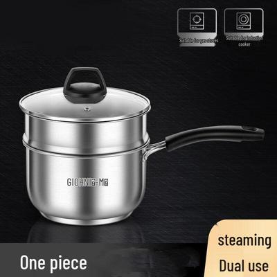 ZISIZ 18cm Doppelwandiger Topf aus 304 Edelstahl