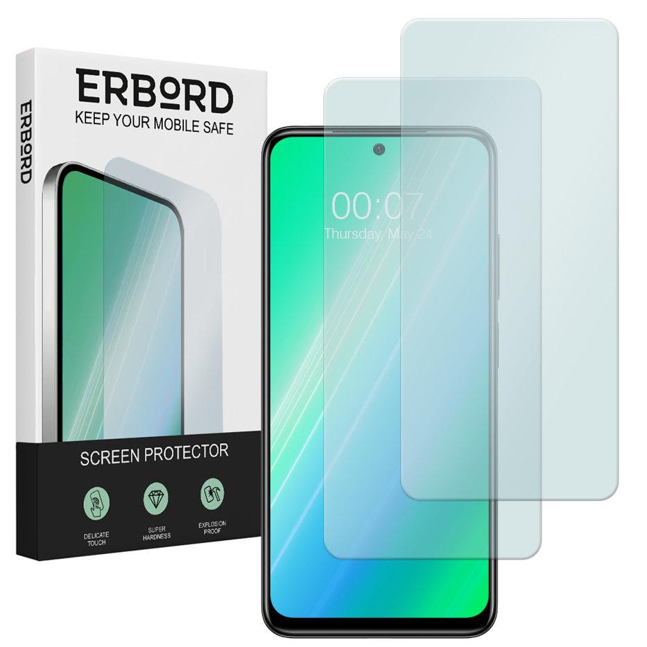 2x Tempered Glass for Xiaomi Poco M4 Pro 4G, ERBORD 9H Hard Glass, fast
