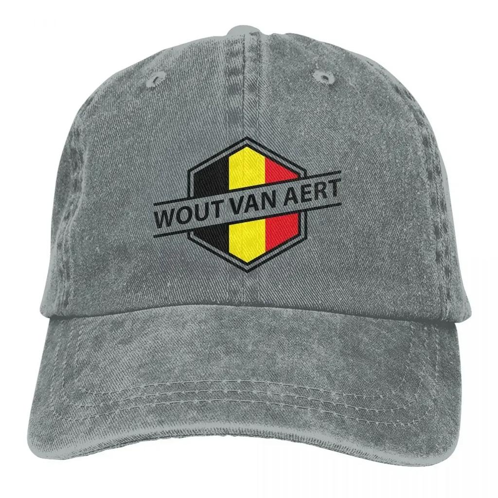 Wout Van Aert Baseball Caps Accessories Retro Distressed Denim Sun Cap Fashion Men's Baseball Cap