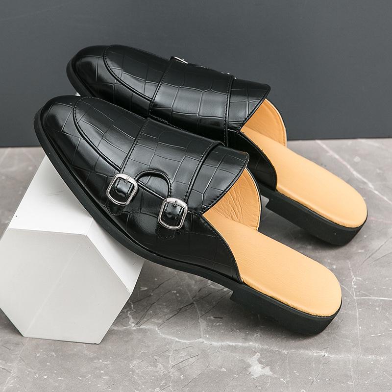 British Style Men s Large Size Leather Slip-on Shoes 45