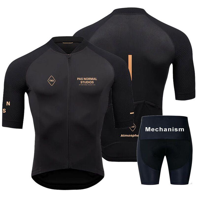 Mens Cycling Jersey Set Short Sleeve Road Bike Kit Quick Dry Riding Outfit