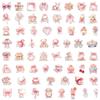 10/30/60pcs Cute Pink Coquette Art Stickers Kawaii Cartoon Decals DIY Water Bottle Notebook Fridge Aesthetics Graffiti Sticker