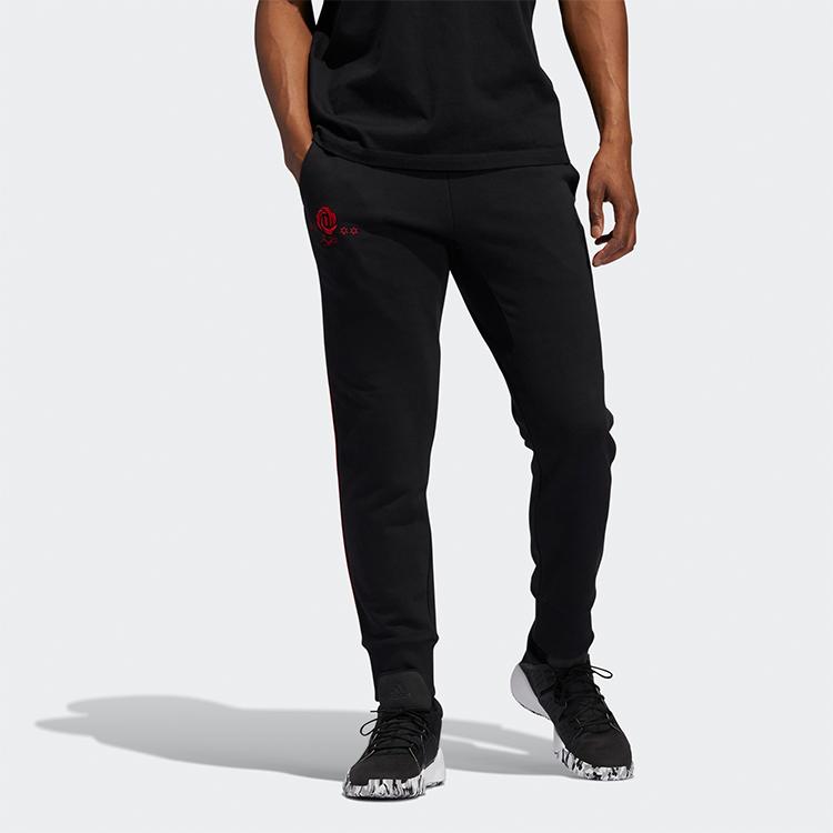 adidas Basketball Knit Pants Men Bottoms Black GE2938