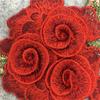 Red Three-Dimensional Embroidery Polyester Lace, Lace Collar Clothing Accessories Diy