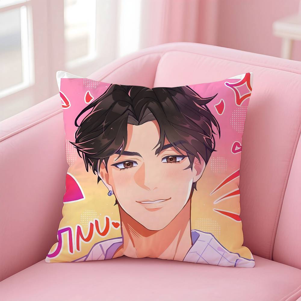 Hot KPop S-Saja Boys Pillow Case Comfort Sofa Bed Silky elegant Invisible zipper Custom Decorative cushion cover