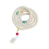 White Jade Bodhi Seed Bracelet: 108 Buddhist Prayer Beads Multi-strand Necklace for Men & Women