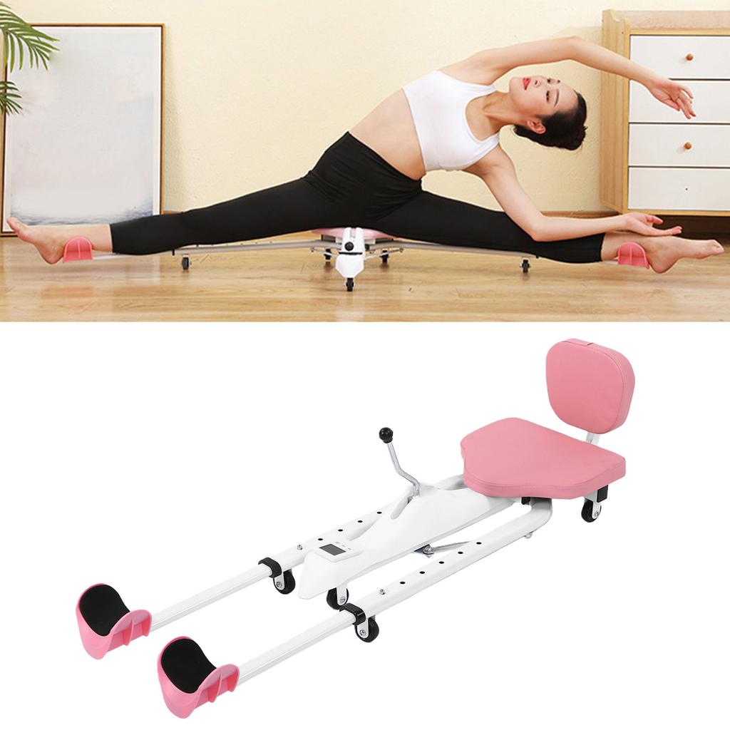 Split Machine Leg Stretcher Machine 180 degrees Expansion 330 Lbs Stretching Machine with PU Seat Back Rest Timer for Flexibility