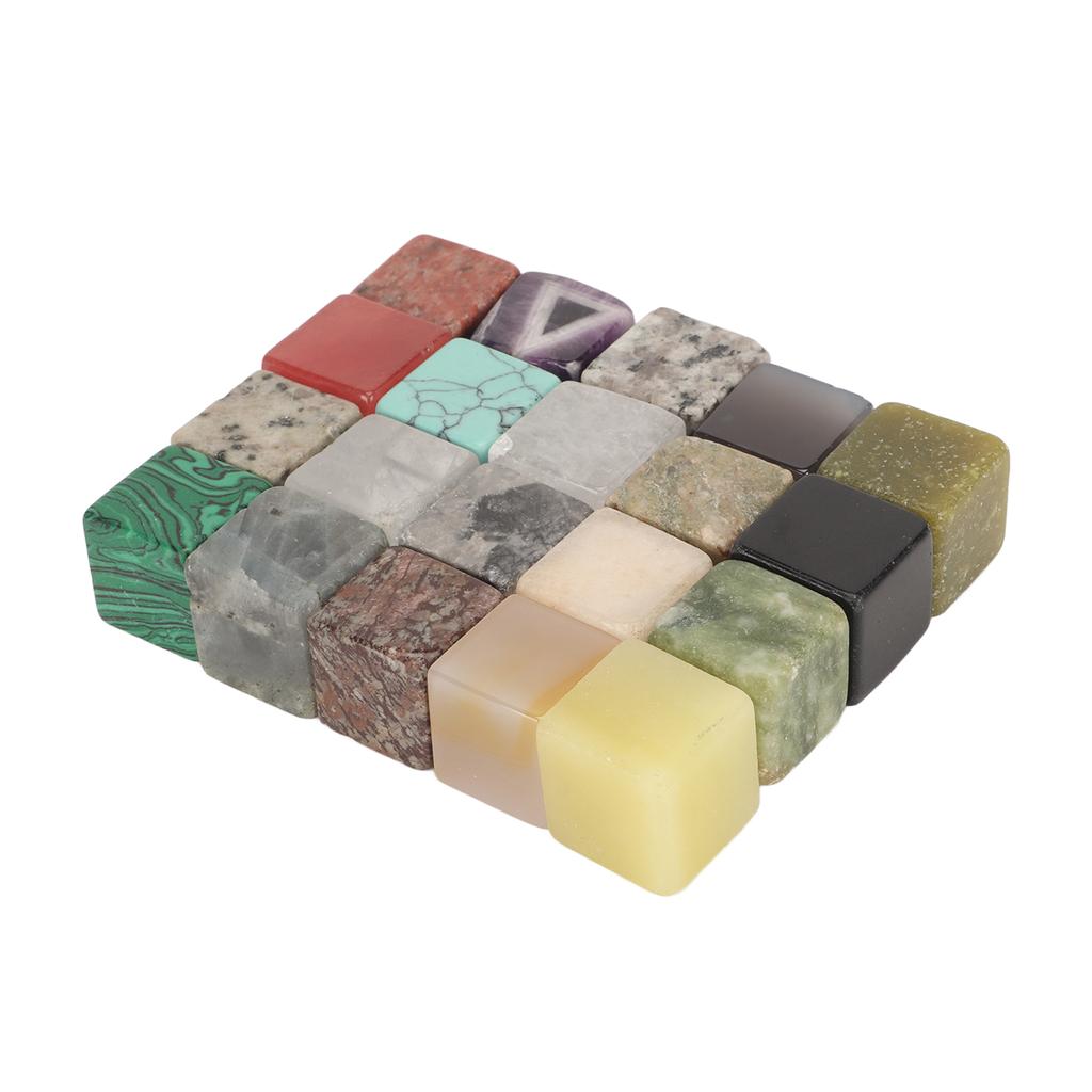 20PCS Crystal Stone Set Tumbled Polished Healing Chakra Stone Set for Meditation Yoga Witchcraft