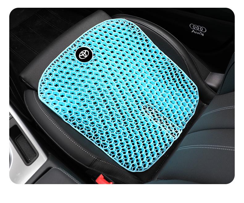 Niedlicher wabenförmiger Gel-Sitzkissenbezug, kompatibel mit Toyota, universell, atmungsaktiv, TPE-Polster für langes Sitzen.