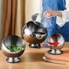 Stainless Steel Condiment Bowl with Airtight Lid Slanted Design Spice Container for Kitchen Restaurant Home Use