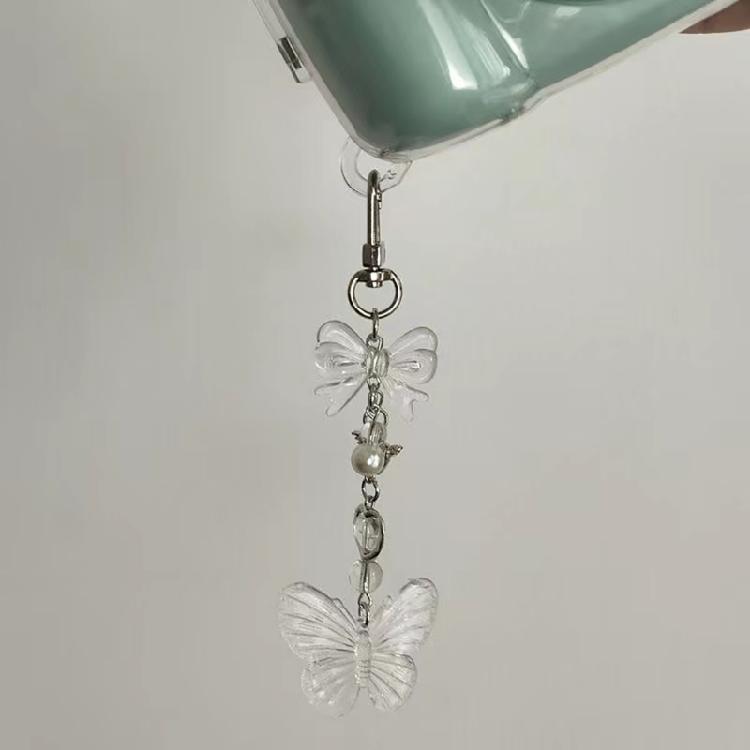 Unique Anime Keychain with Butterfly Bell Pendant Charm for Cosplay Enthusiasts
