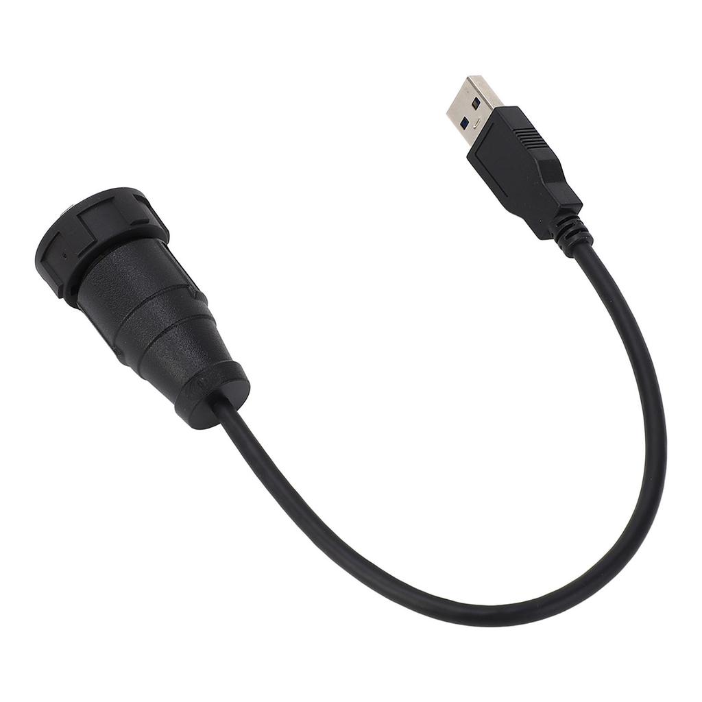 USB3.0 Water Proof Connector 0.3meter Length Snap On Type Straight Plug USB Male Panel Mount