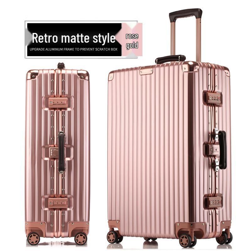 Retro Aluminum Frame Spinner Suitcase - Available in 20/24/26/29 Inches
