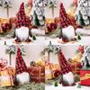 Plush Rudolph Festive Decoration Snowflake Cap Checkered Material Christmas