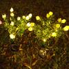 Realistic Outdoor Solar Garden Light 42LED Solar Gardenia Lantern  Landscape Decor