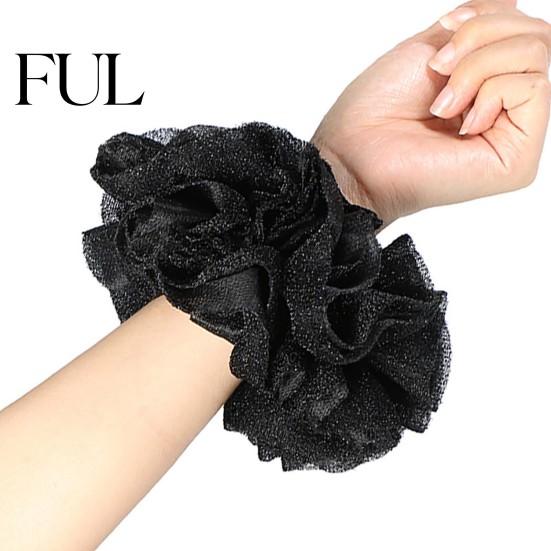 Hair Rope Flower Shape Tie High Elastic Headwear Scrunchy Big Shining Accessories