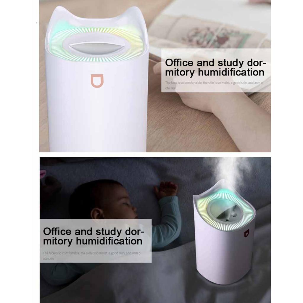 Humidificador de Aire Creativo para el Hogar Humidificador de Escritorio de Llenado Superior USB Gran Capacidad Doble Boquilla de Escritorio Doble Boquilla Doméstica Silencioso