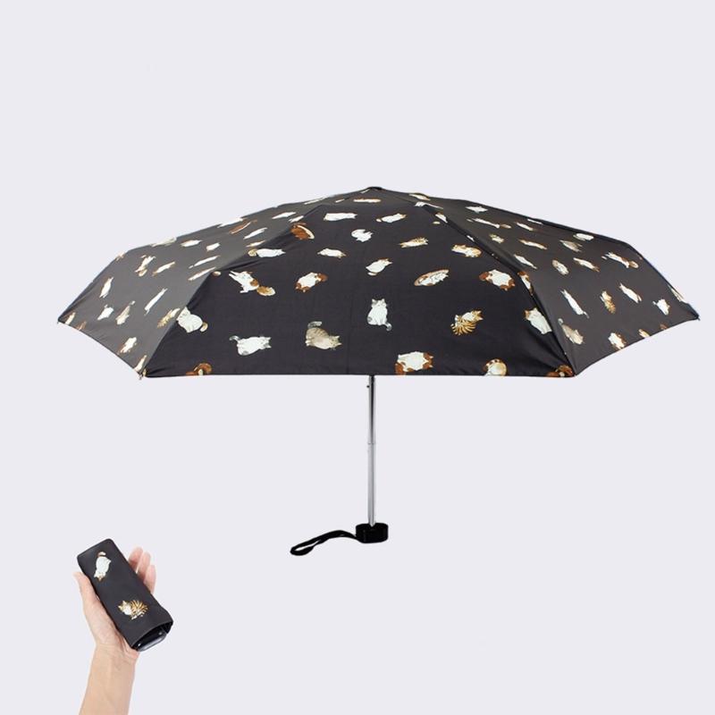 Cartoon Umbrella Adorable Kitten Print For Outdoor Travel And Daily Use Cartoon Kitten Print