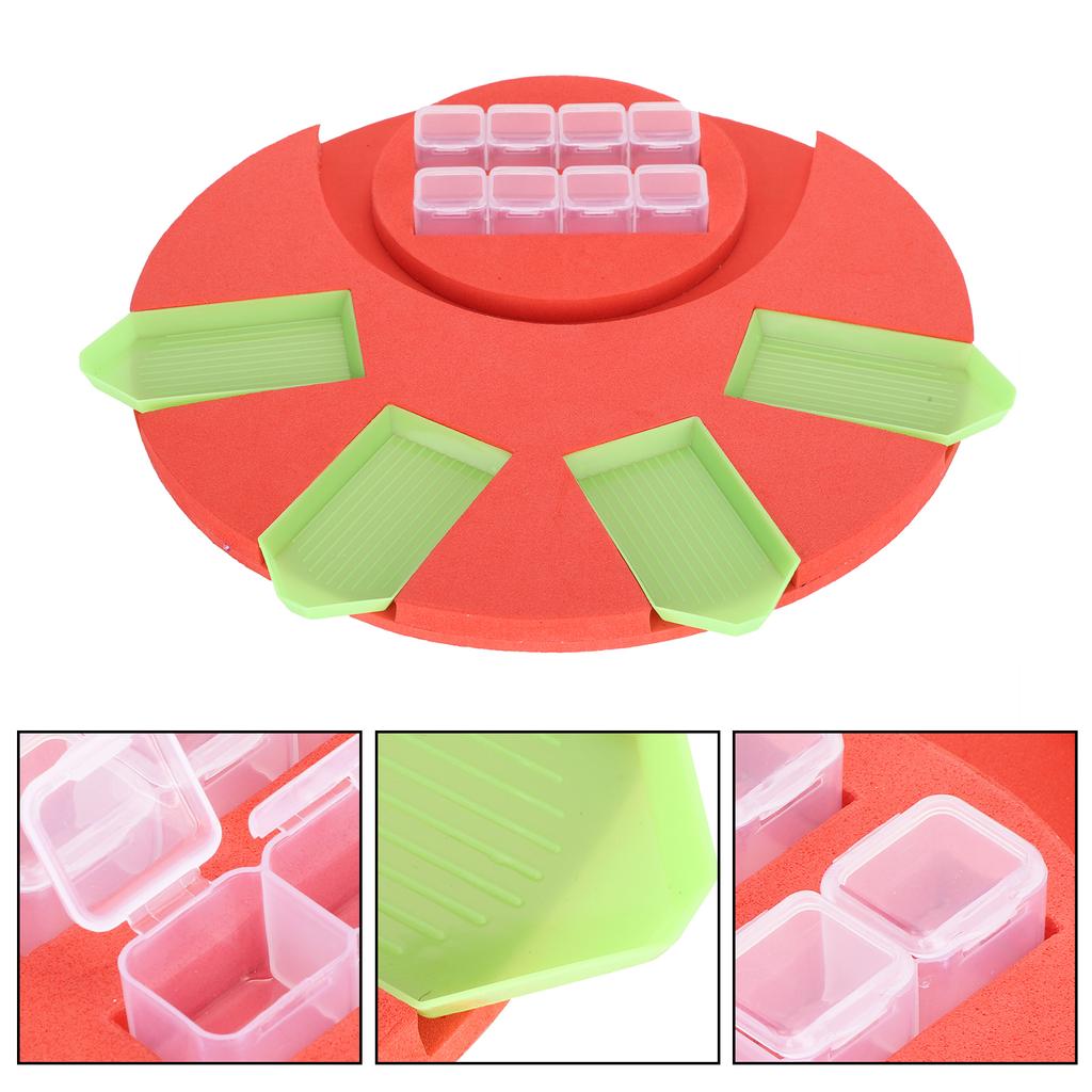 Diamond Painting Tray with Point Drill Plate Organizer Storage for Adult Children Drawing Accessory