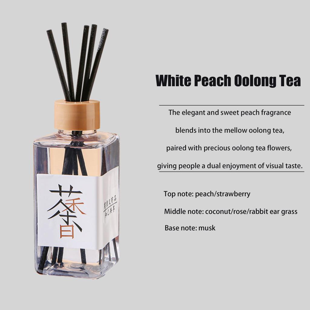 1/2 Stück Feuerlose Aromatherapie Ätherisches Öl Zuhause Büro Zimmer Lufterfrischer Ornament Tee Duftöl mit Schilf Diffusor Stäbchen