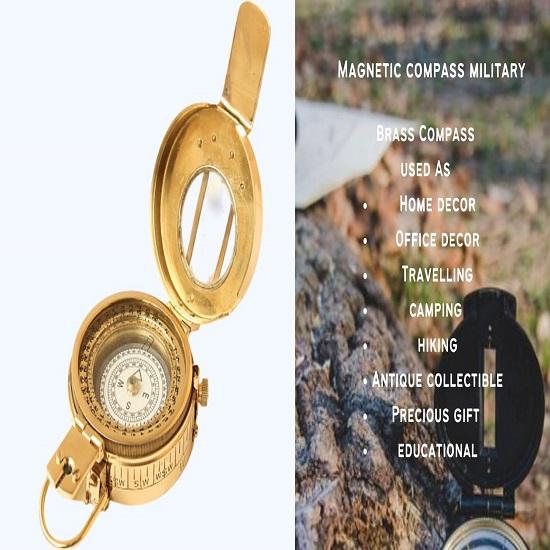 Marine Brass  Handmade  Pocket  Maritime Sailor Ship   Compass