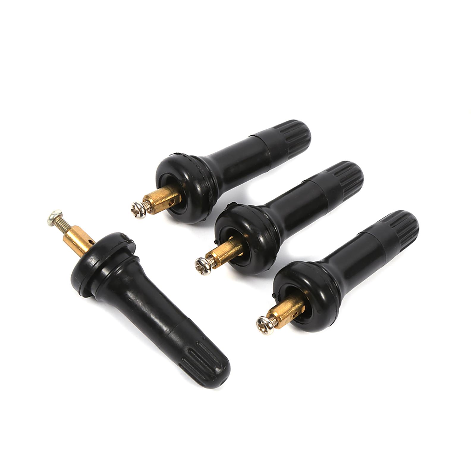 

4Pcs TPMS Tire Pressure Monitoring System Anti explosion Snap In Tire Valve Stems чёрный