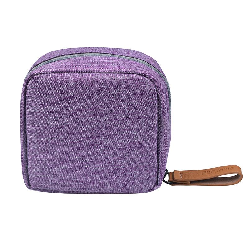 

Portable Multi-Purpose Mini Compact Makeup Bag - Handheld Pouch for Lipstick & Sanitary Pad Storage фиолетовый