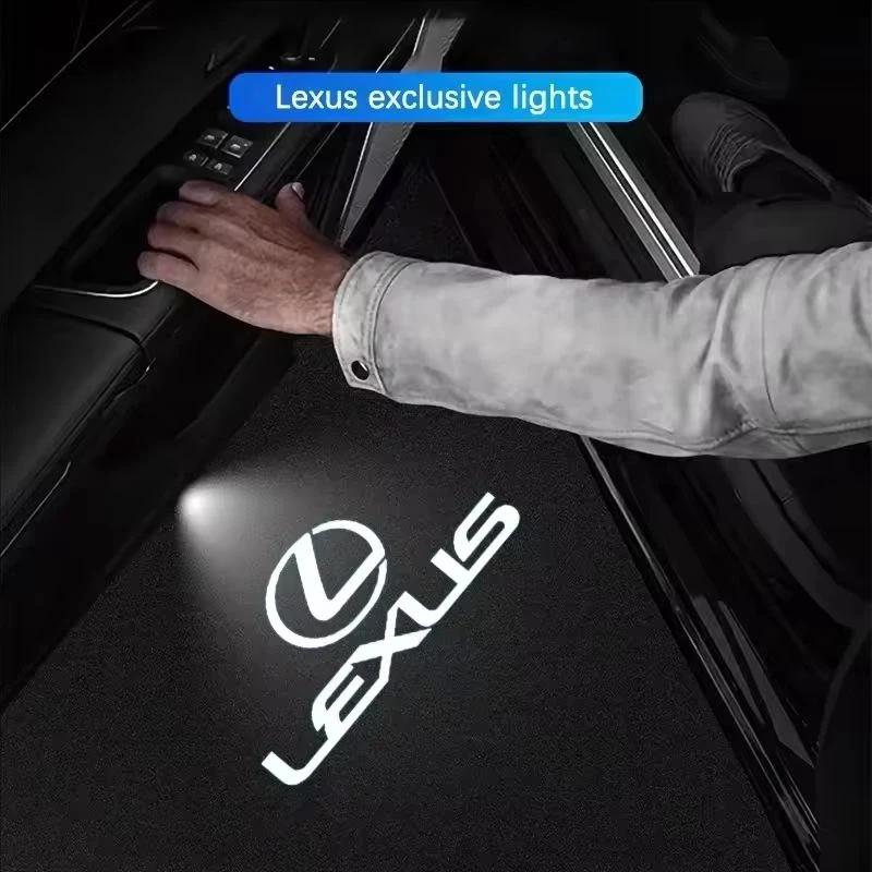 2Pcs LED Car Door Projector Logo High Definition Welcome Light For Lexus F SPORT LBX NX RX 350h 450h Plug-in Hybrid ES UX 300e SN5