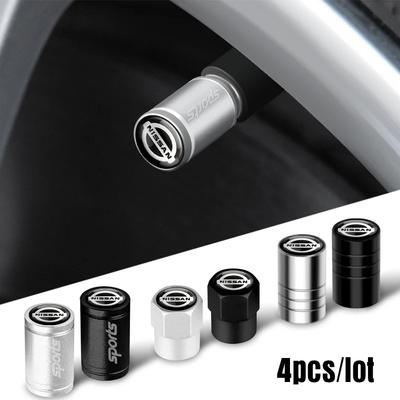 4Pcs Car Sports Logo Metal Wheel Tire Valve Stem Caps Cover For Note Nismo Sylphy X-trail Sunny GTR Leaf Teana