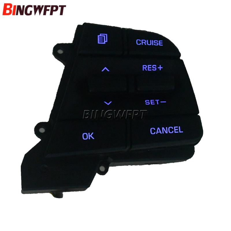 Cruise Control Multifunction Steering Wheel Button Switch For Hyundai Movable Collar Solaris 1.6L 2017 2018