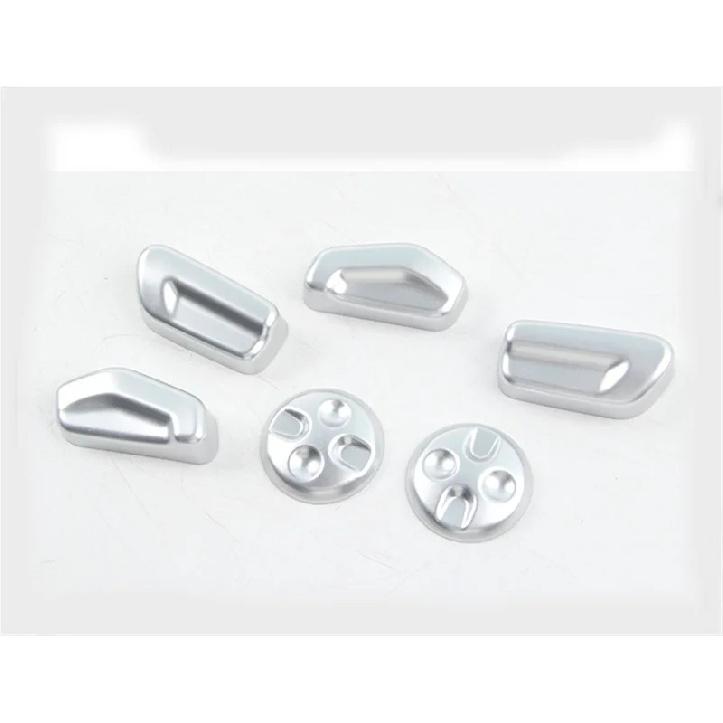 Dla Peugeot 508 ABS Węgiel Chrom Pokrywy Gałek Przycisków Regulacji Przednich Foteli Elementy Wykończeniowe Akcesoria do Stylizacji Samochodu