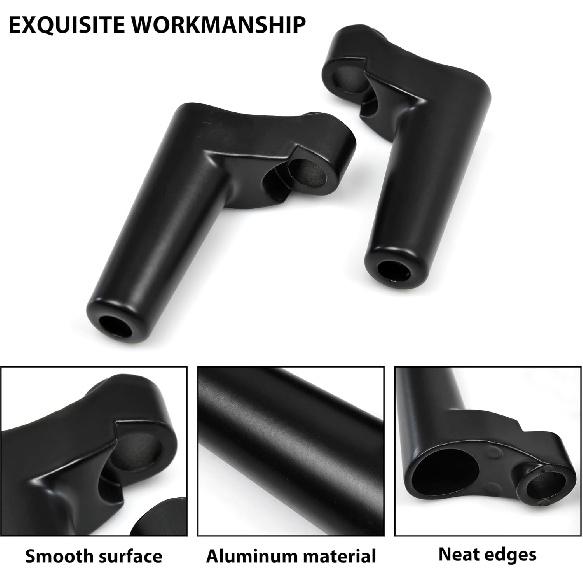 Front Turn Signal Mounts Relocation Kit for Sportsters (2PCS) | Black Turn Signal Indicator Relocation for Harley Dyna FXR Accessories, with Mount