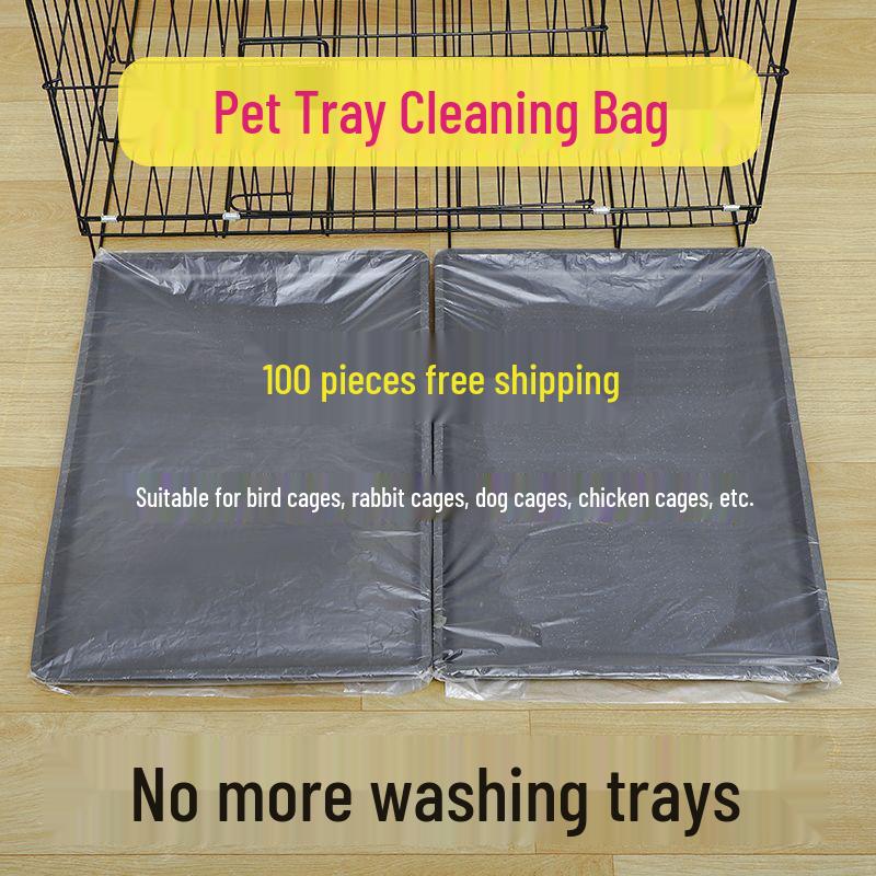 Thickened Disposable Liner for Pet Cages: Parrot, Bird, Dog, Rabbit - Feces Collection & Cleaning Bag