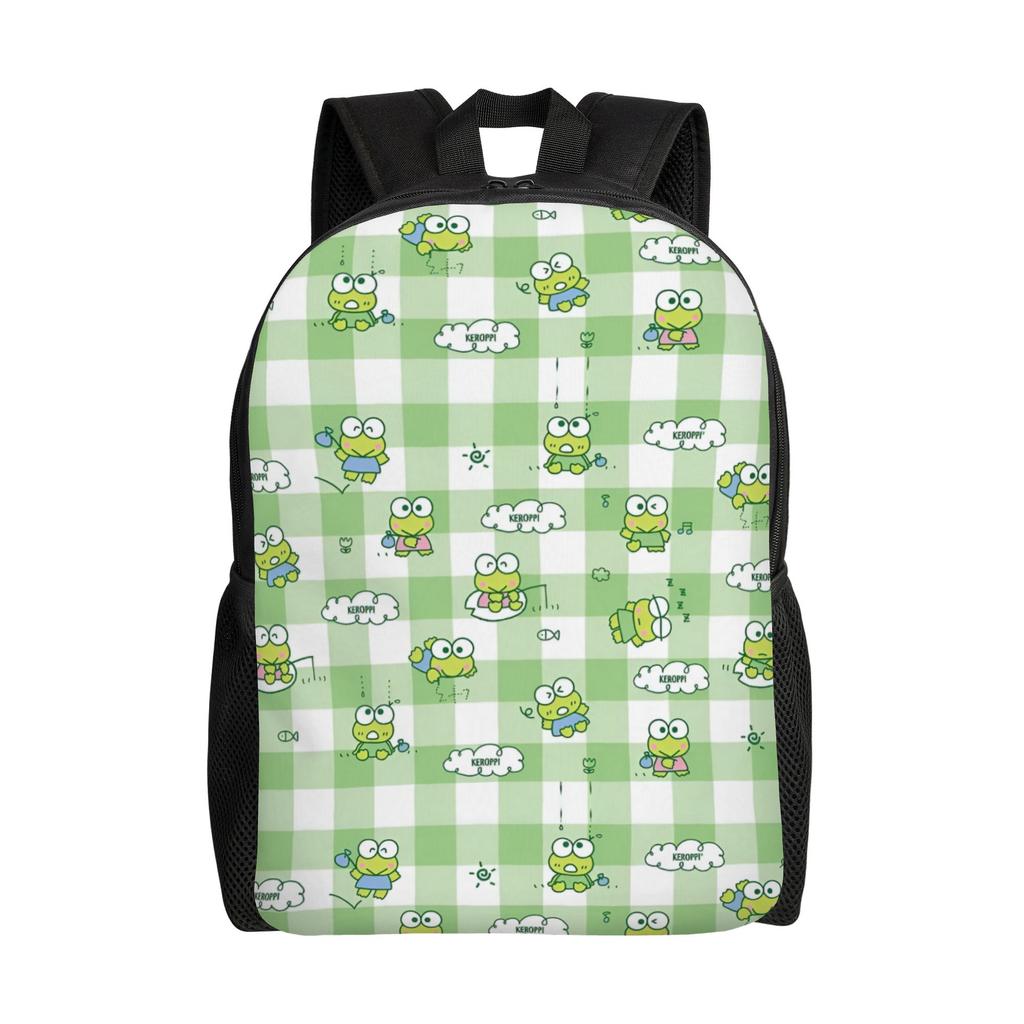 K-KeroKeroKeroppies Backpack for Women Men Waterproof College School Cute Frog Bag Print Bookbags