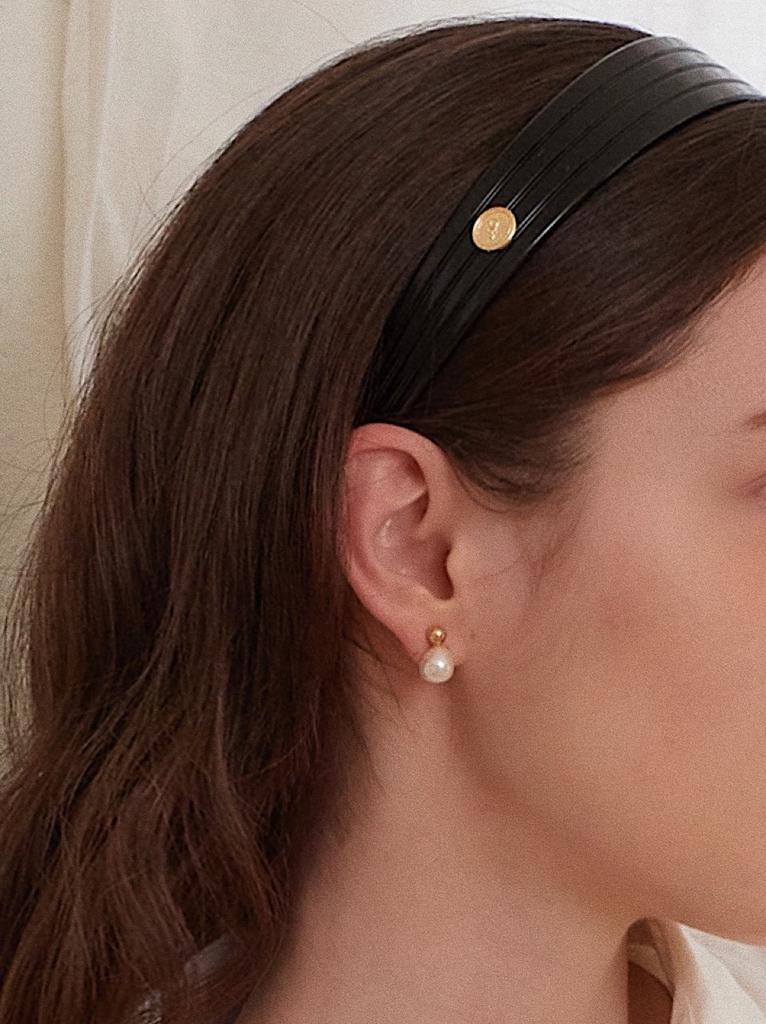 Oar Line Wide Hairband (Black)