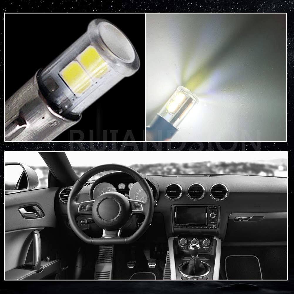 Ruiandsion 2pcs BA7S LED Bulbs DC 2835 4SMD Chipset LED Bulb Car Instrument Dashboard Warning Light Replacement, White